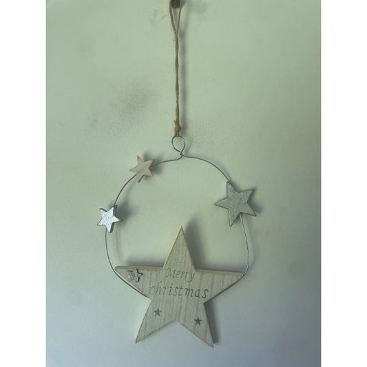 Rustic wooden star christmas ornament - holiday ornaments christmas decorations - seasonal & holidays decorations