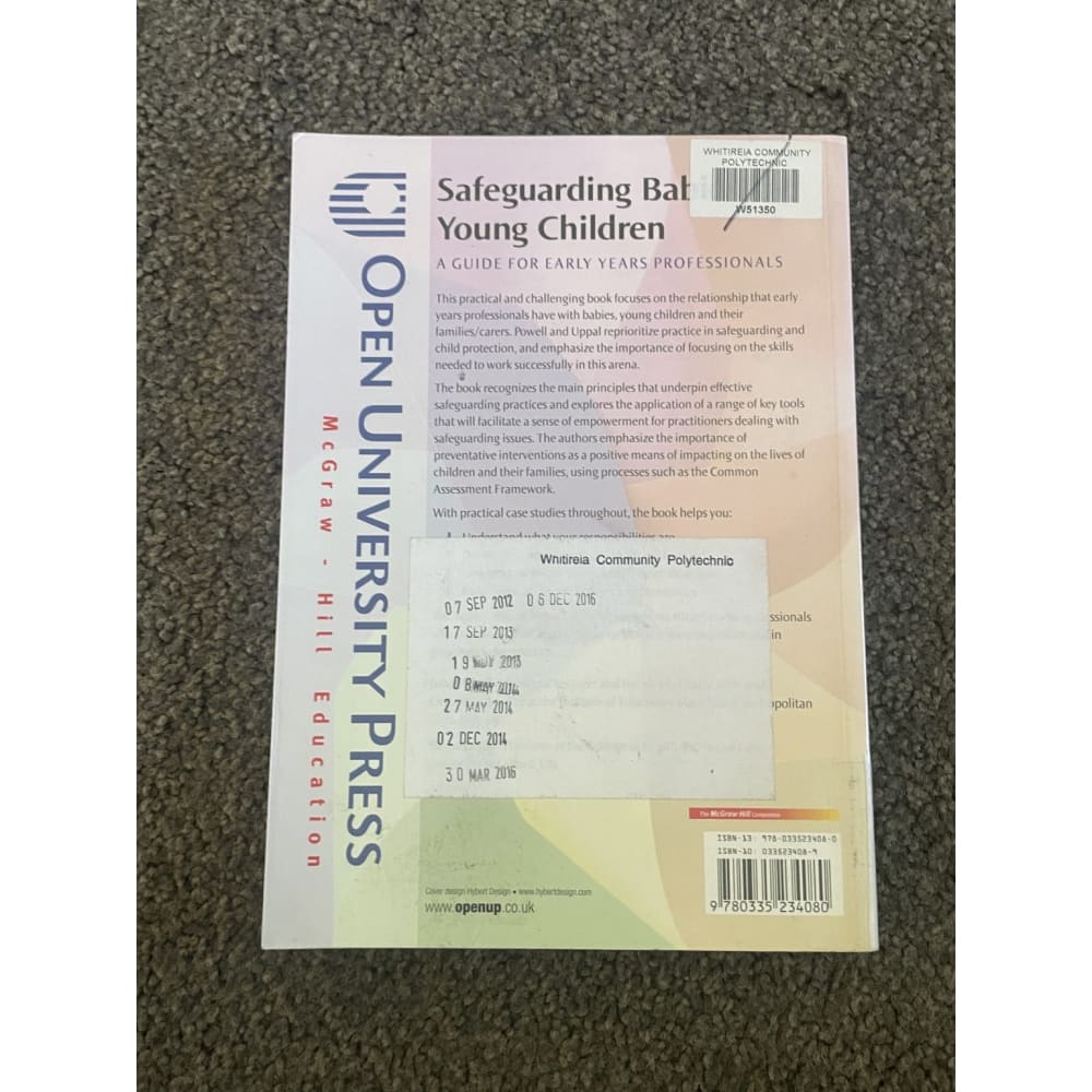 Safeguarding babies and young children: a guide for early years professionals - print books book - education