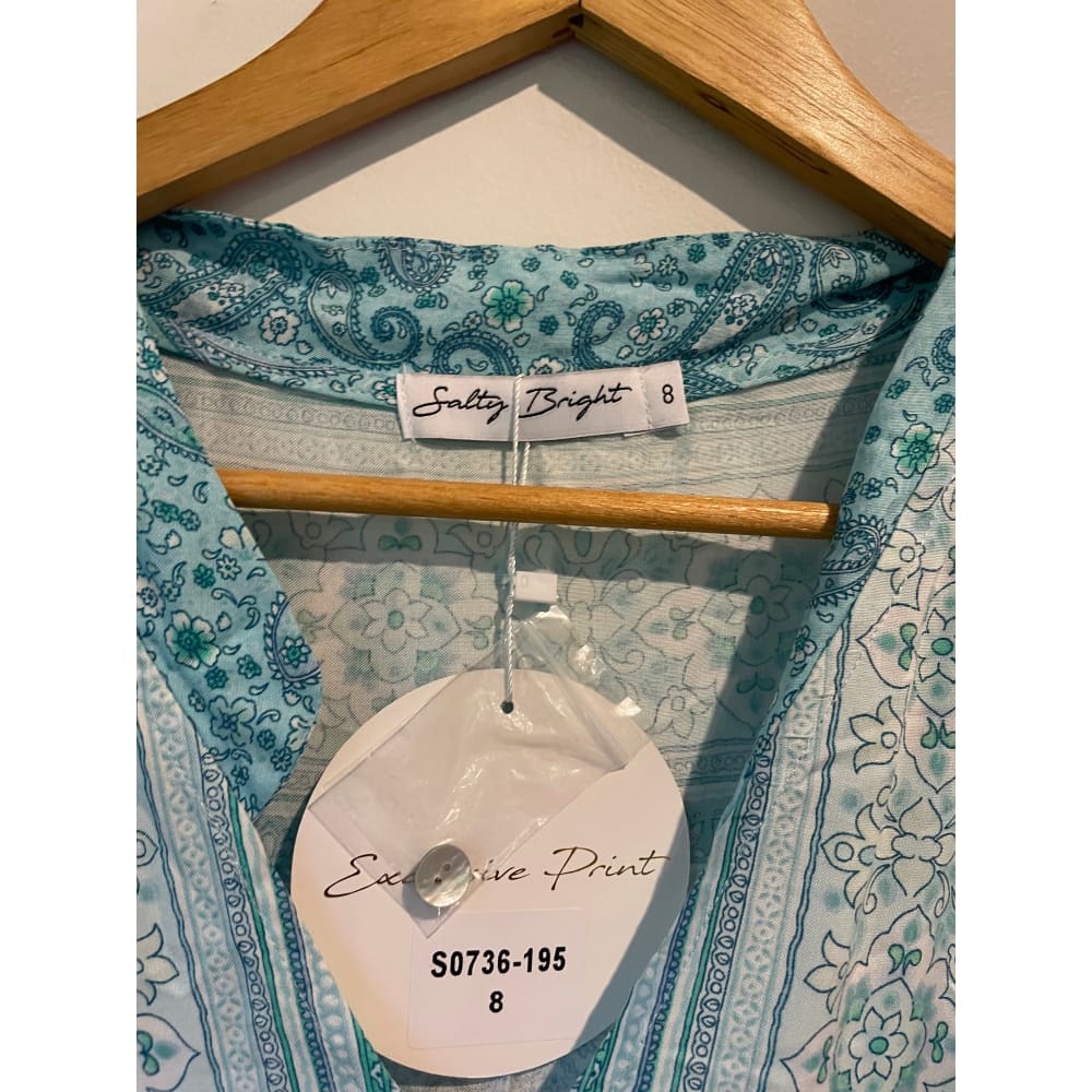 Salty bright size 8 rayon dress - dresses clothing & fashion - designer clearance - dresses women’s apparel