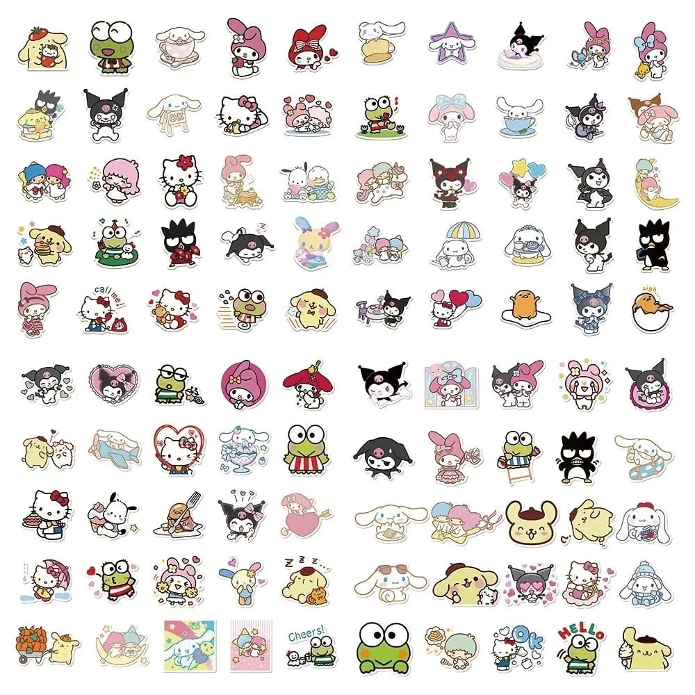 100x sanrio decals - decorative stickers crafts