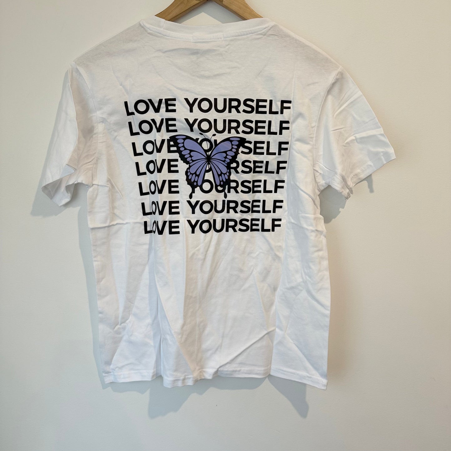 Sass size 6 white cotton love yourself tee - t-shirts top women’s apparel