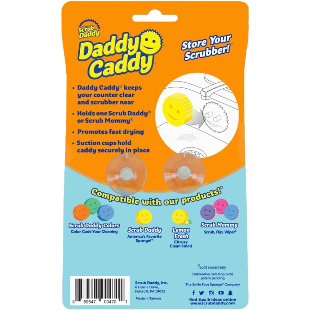 Scrub daddy daddy caddy smart storage sponge holder - sponges & scouring pads cleaning - home & living - kitchen