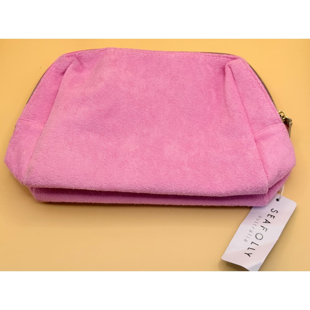 Seafolly terry cosmetic pouch pink (damaged) - cosmetic & toiletry bags home&living materials