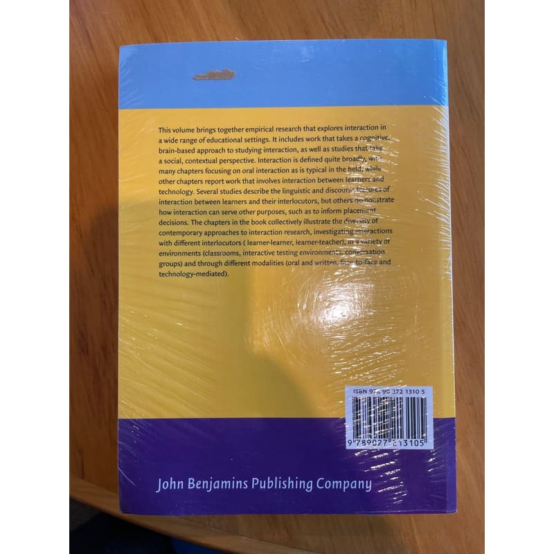 Second language interaction in diverse educational contexts – brand new hardcover - print books book - language &