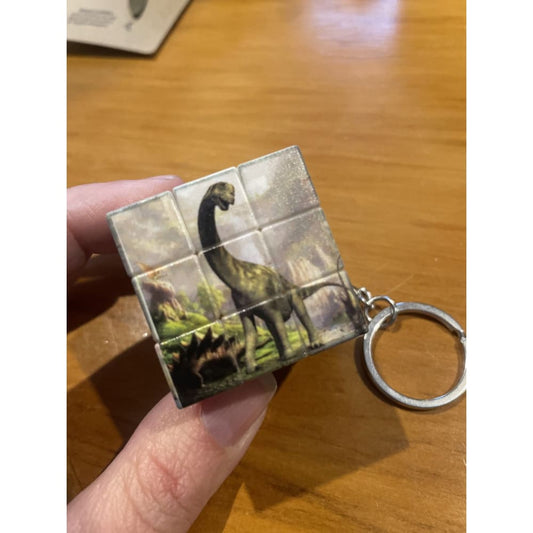Dinosaur rubiks cube style keyring - keys home & living home&living materials