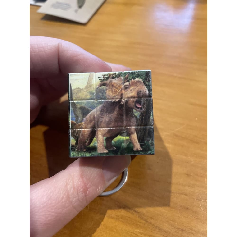 Dinosaur rubiks cube style keyring - keys home & living home&living materials