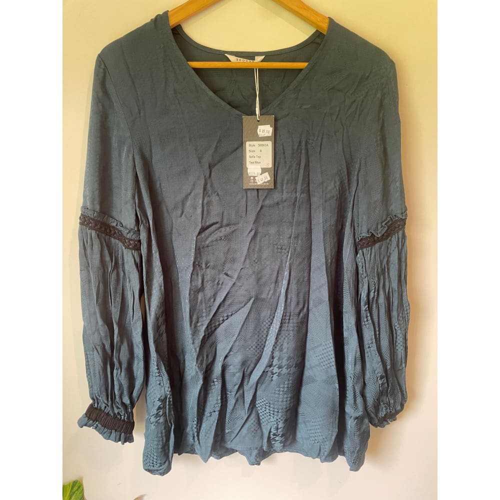 Seduce nz size 8 sofia viscose / rayon blend top - clothing tops blouse - clothing & fashion - designer clearance - top