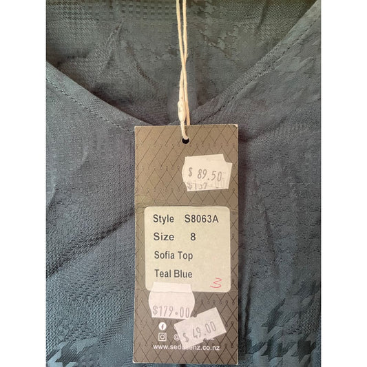 Seduce nz size 8 sofia viscose / rayon blend top - clothing tops blouse - clothing & fashion - designer clearance - top