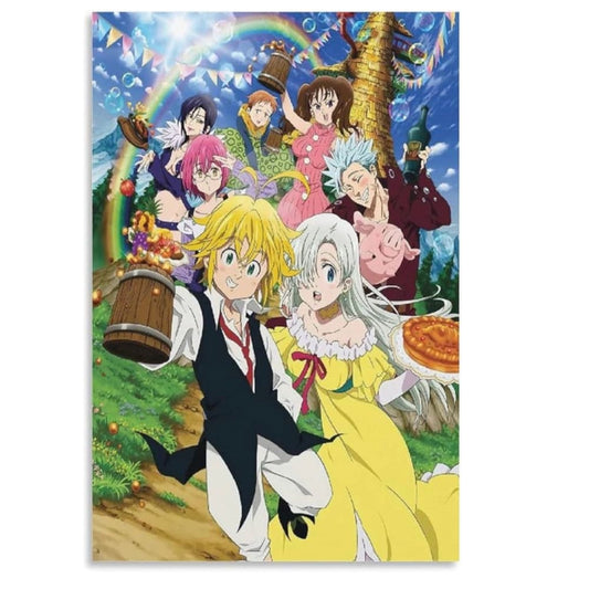 Anime 90x60cm wall scroll – 7 deadly sins – 2 designs available – brand new - design 2 - posters anime - poster anime