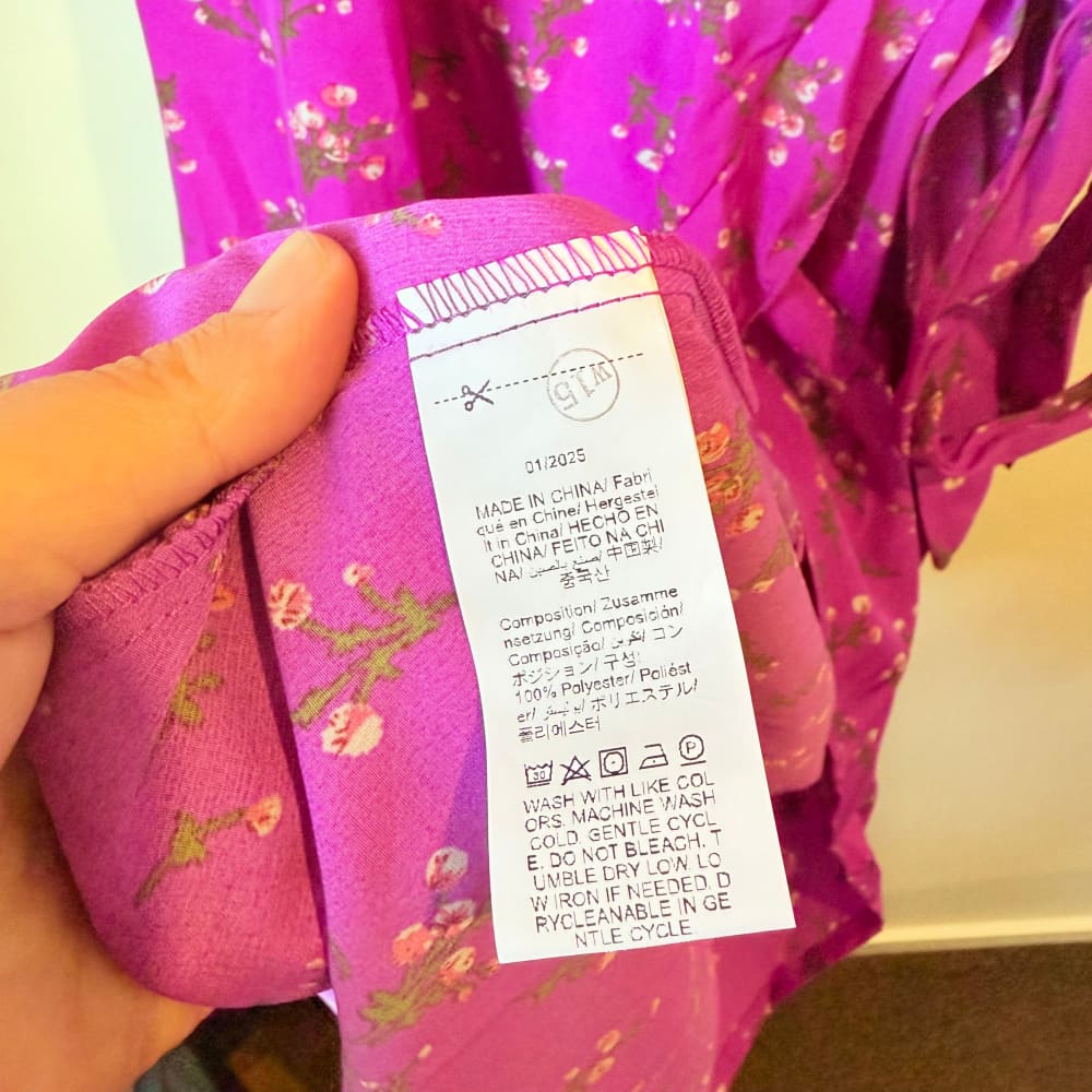 Shein curve 0xl purple floral print wrap midi dress - dresses top women’s apparel