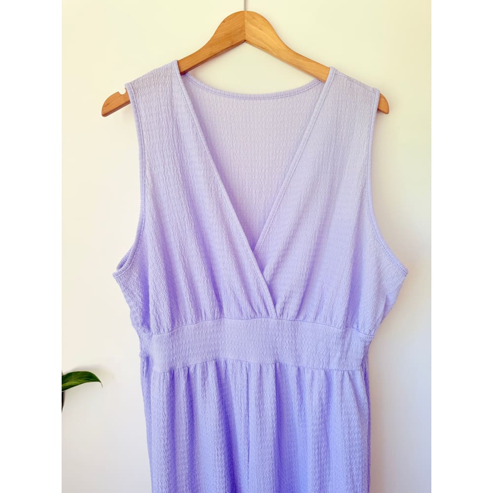 Shein curve size 2xl light purple sleeveless jump suit - dresses top women’s apparel