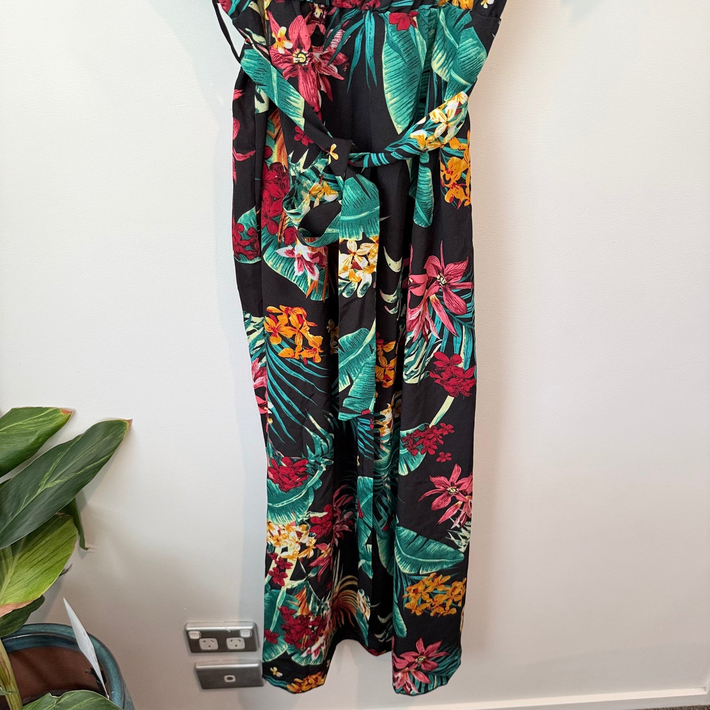Shein curve size 1xl tropical floral print midi dress - dresses top women’s apparel