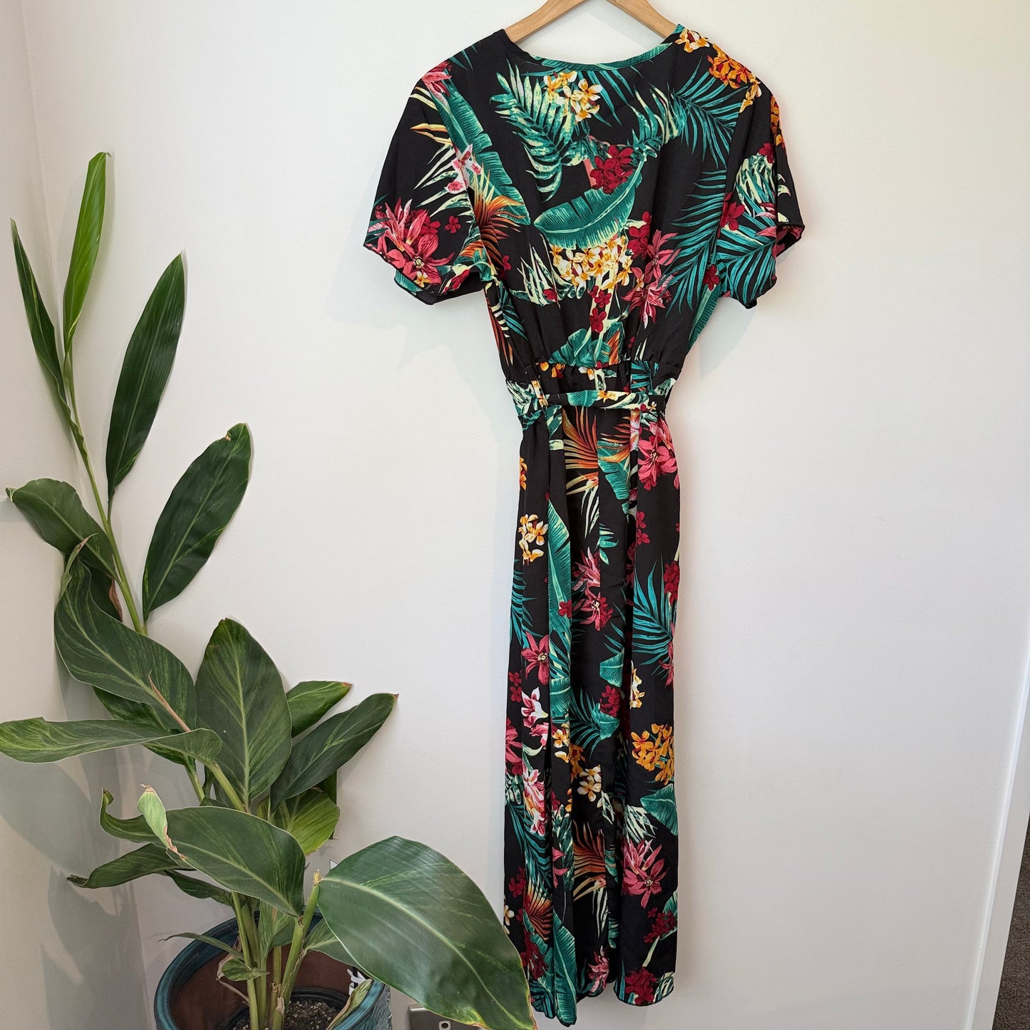 Shein curve size 1xl tropical floral print midi dress - dresses top women’s apparel