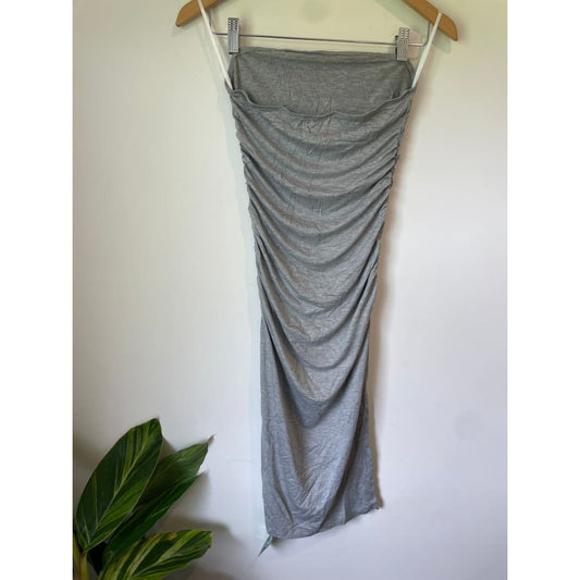 Shein ezwear strapless rouched dress size xs / 6 - dresses clothing & fashion - dresses women’s apparel