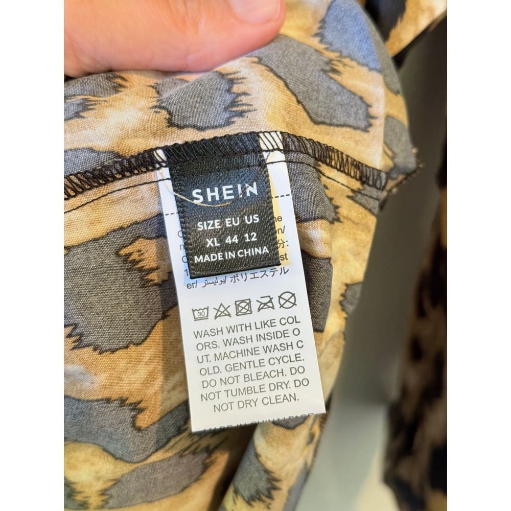 Shein size xl leopard print mini dress - one-pieces bottom womenâs apparel