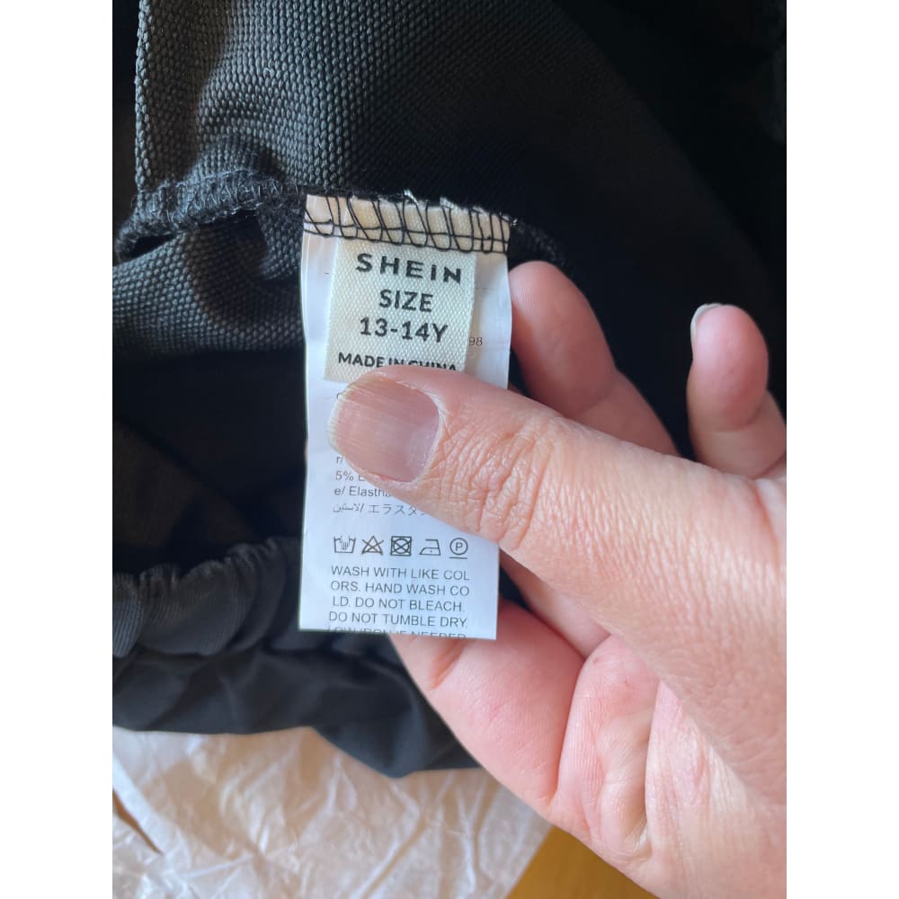 Shein los angeles black jersey shorts size 13-14y - shorts baby clothing - clothing & fashion - shorts - teen