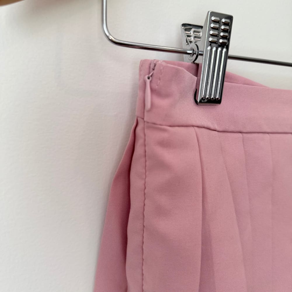 Shein size xs pleated mini skirt - pink - skirts bottom women’s apparel