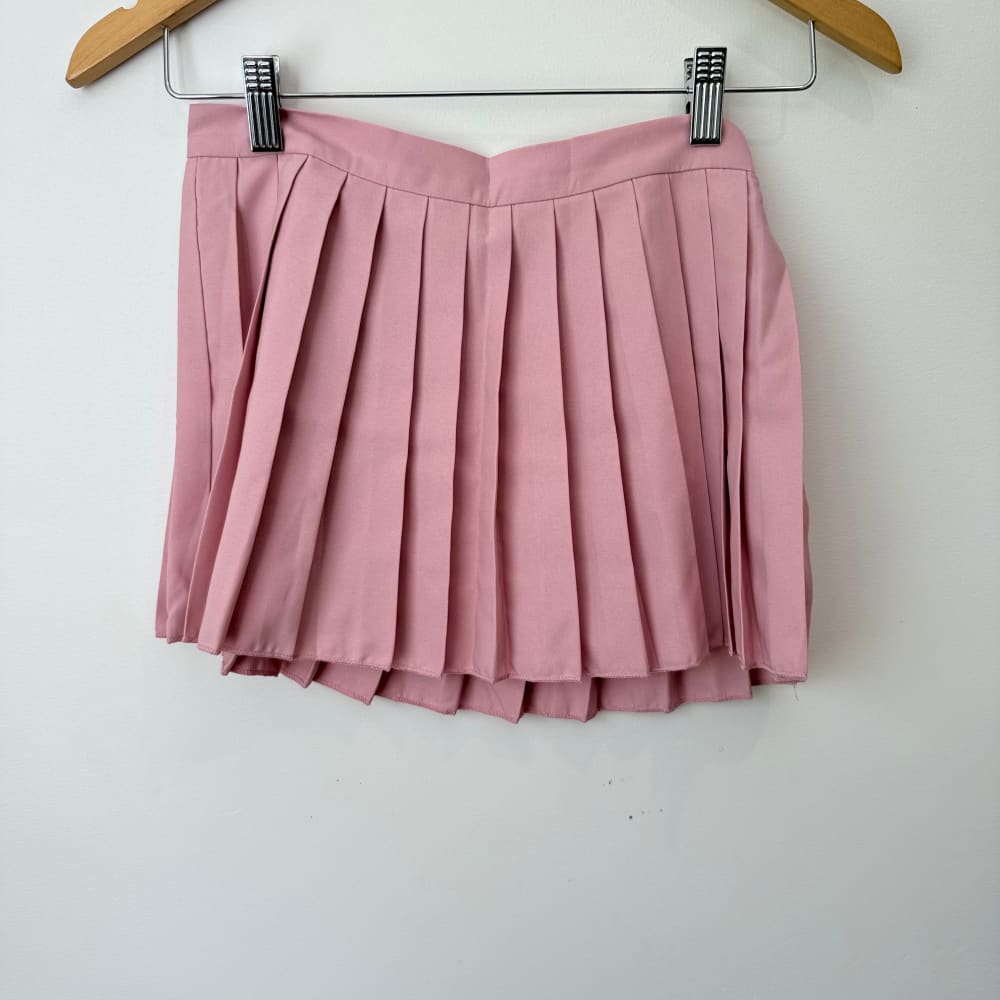 Shein size xs pleated mini skirt - pink - skirts bottom women’s apparel