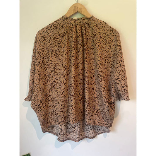 Shein spring dot print blouse short sleeve top size s - clothing tops blouse - clothing & fashion - long sleeve - top