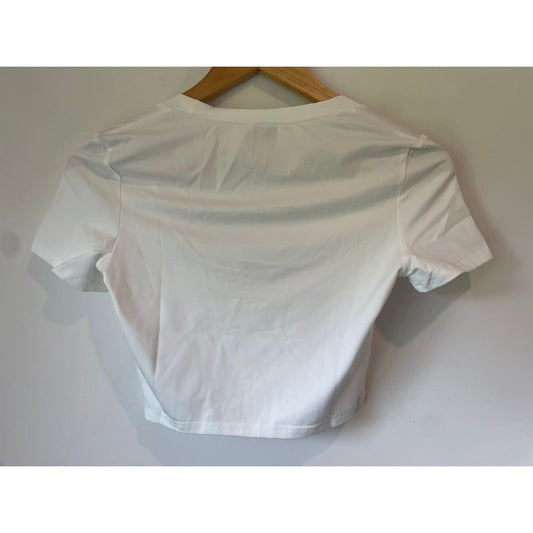 Shein white square neck crop top - size small/8 - clothing tops clothing & fashion - crop top - top women’s apparel