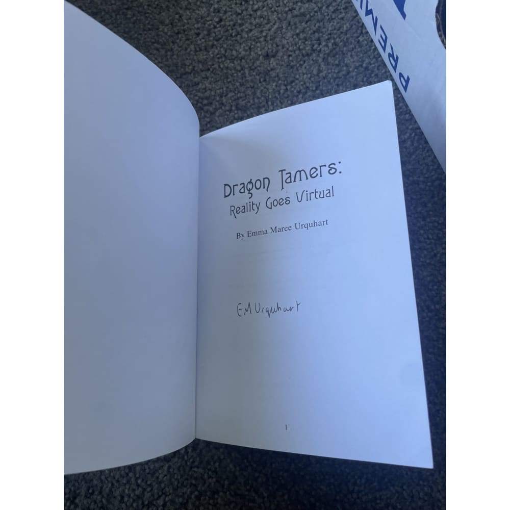 *signed* dragon tamers: reality goes virtual - emma maree urquhart - print books book - condition: used - fantasy