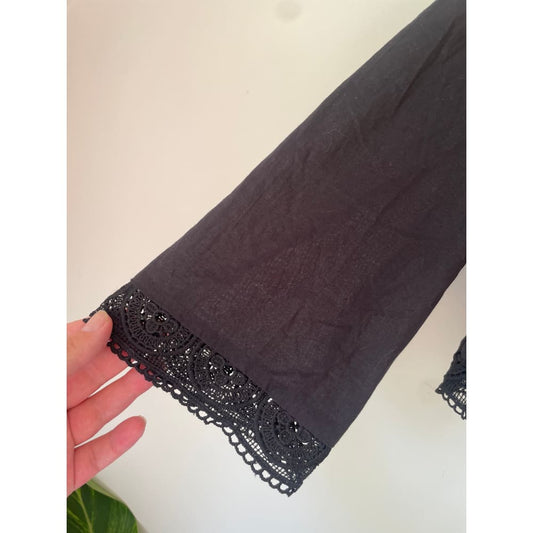 Brand new cut label branded clothing size 10 lace-detail cotton top - blouses blouse - bnew label cut branded clothing