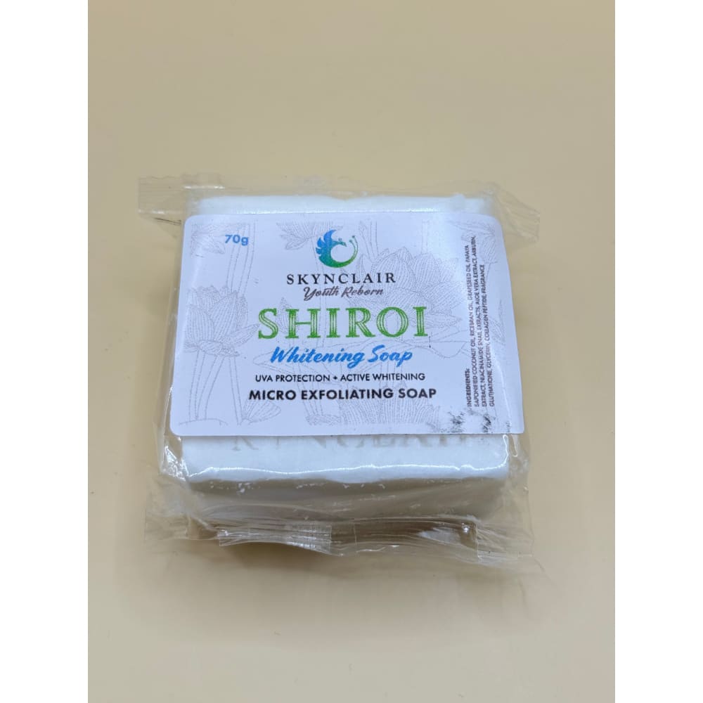Skynclair youth reborn shiroi whitening micro exfoliating soap 70g - bar soap health and wellness