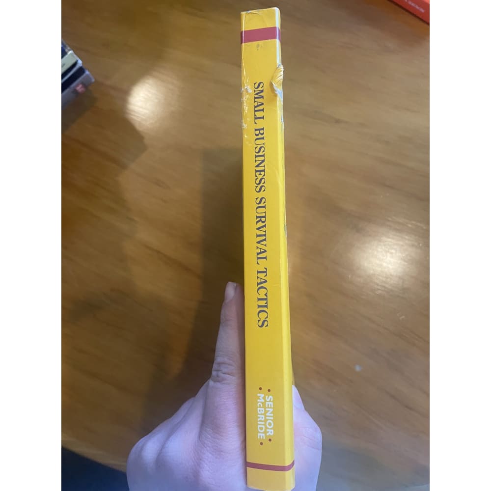 Small business survival tactics - glen senior & ian mcbride - print books book - business - condition: used printed