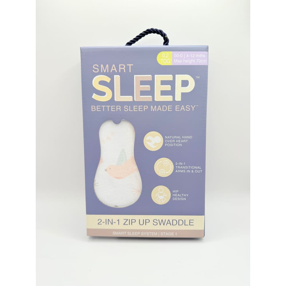 Living textiles smart sleep 2-in-1 zip up transitional swaddle 0-6 months - swaddling blankets health and wellness