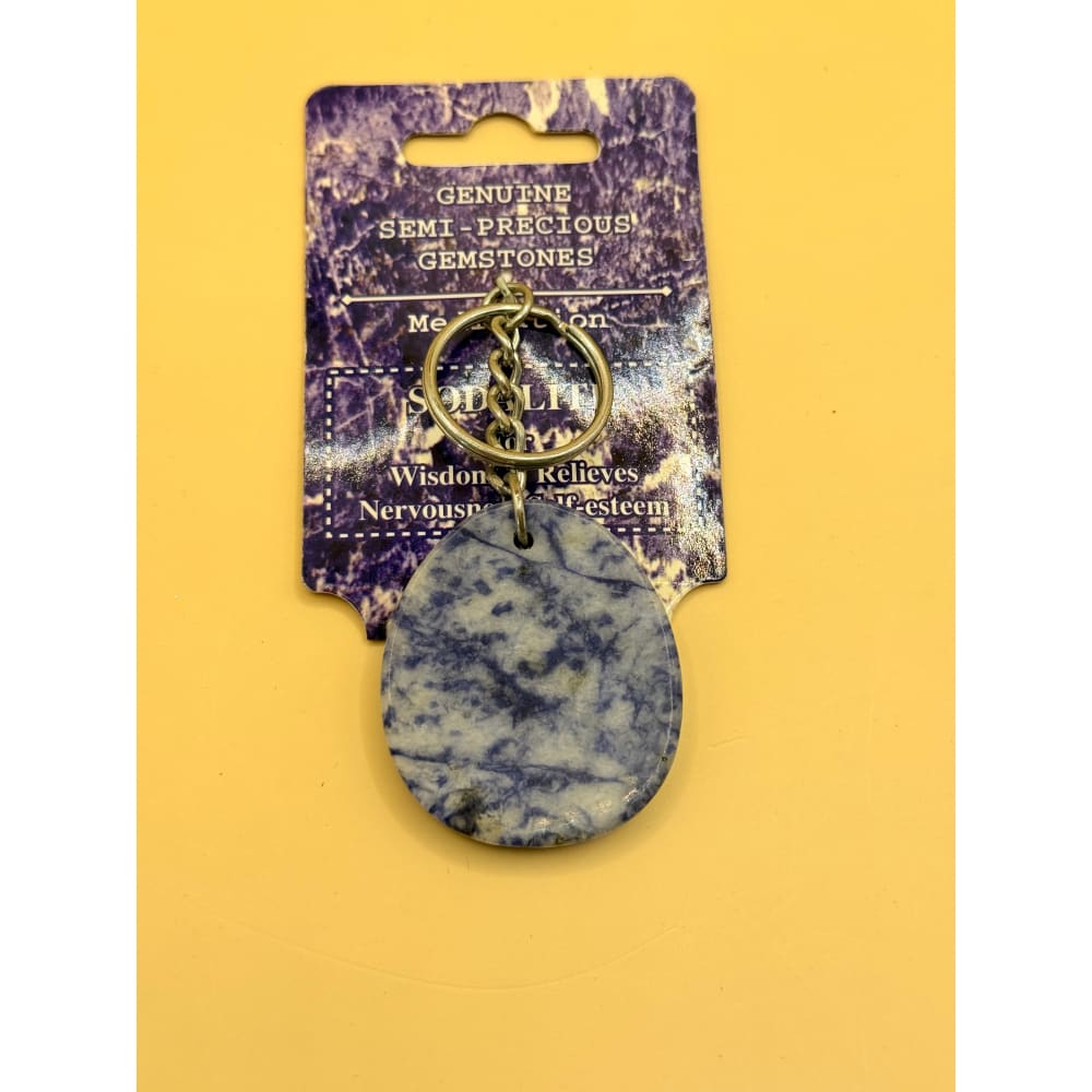 Sodalite gemstone keyring - keychains home&living materials