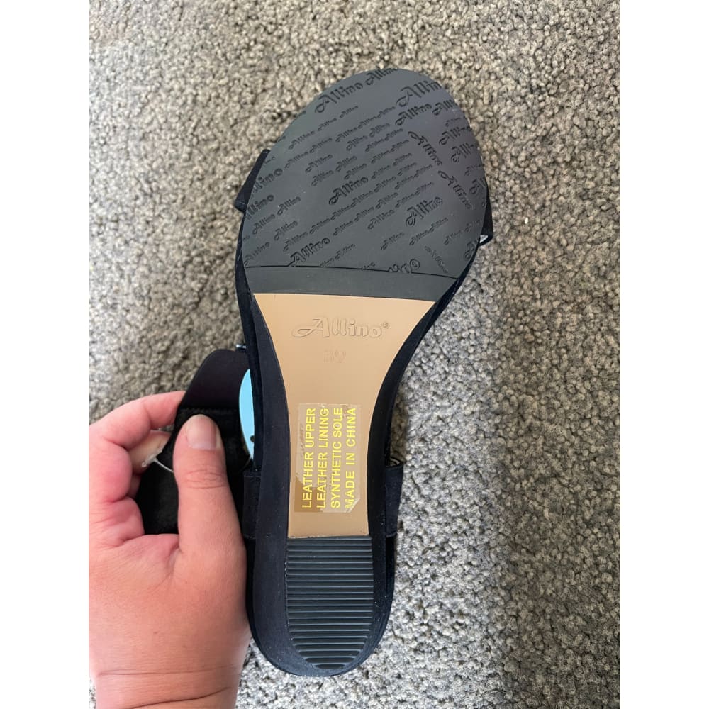 Soft tread by allino - blaine - black suede embellished sandals - sandals clothing & fashion - sandals womenās shoes