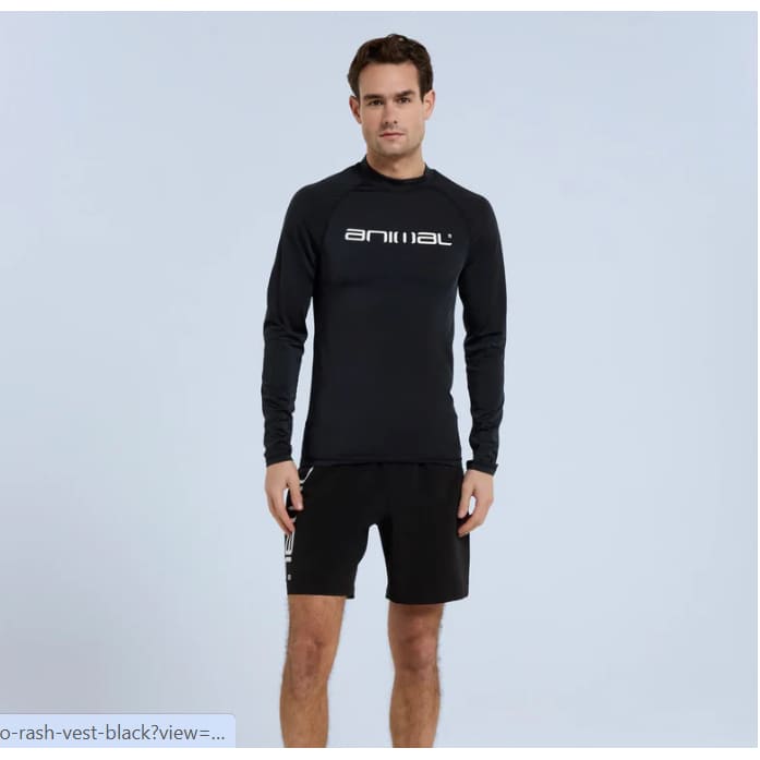 Animal xs sonny mens logo rash vest - rash guards & swim shirts sports