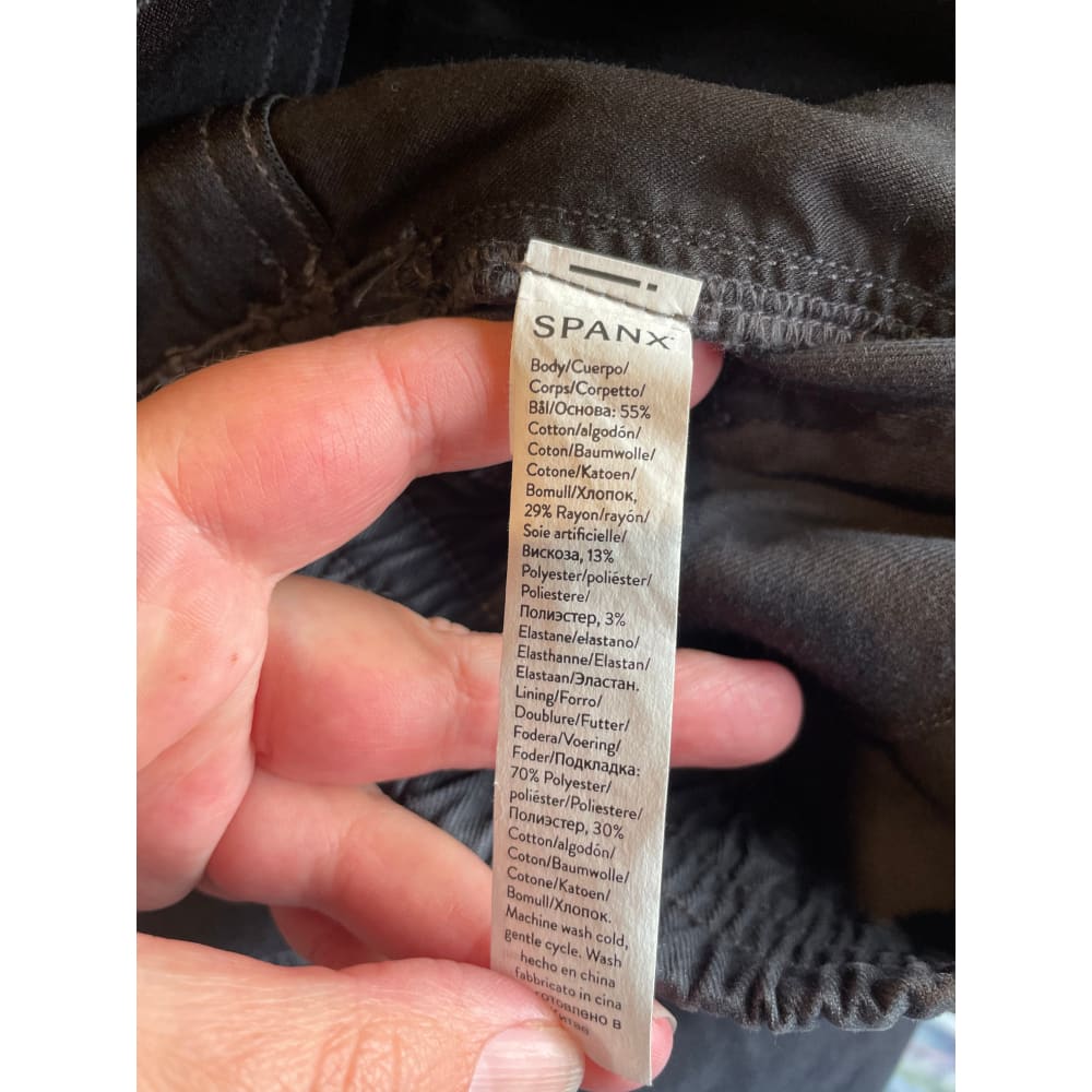 Spanx washed black skinny leg pant – size s (brand new cut-label stretch fabric blend) - cargo pants bnew label cut