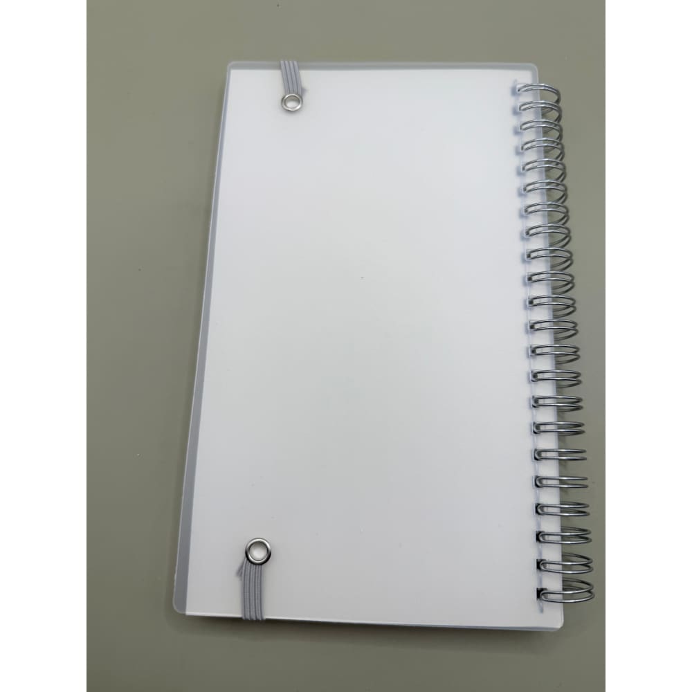 Spiral bound unlined notebook with elastic closure - notebooks & notepads stationery
