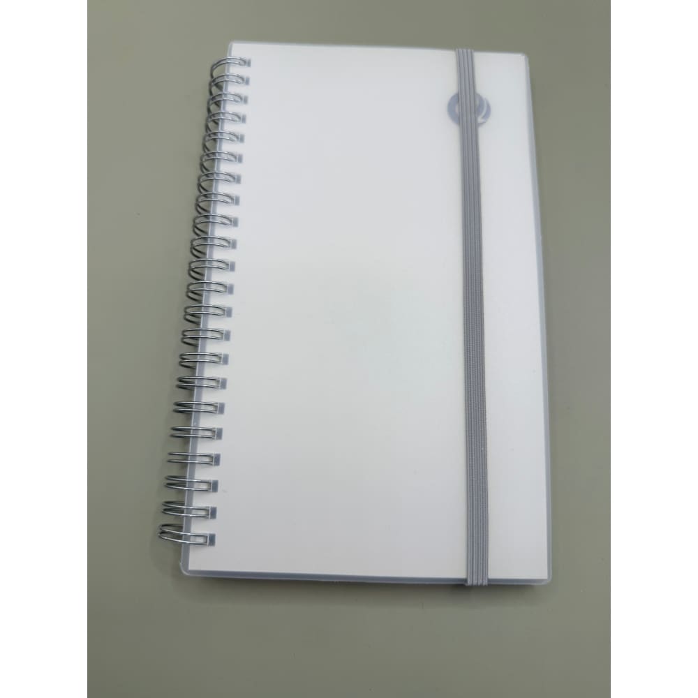 Spiral bound unlined notebook with elastic closure - notebooks & notepads stationery