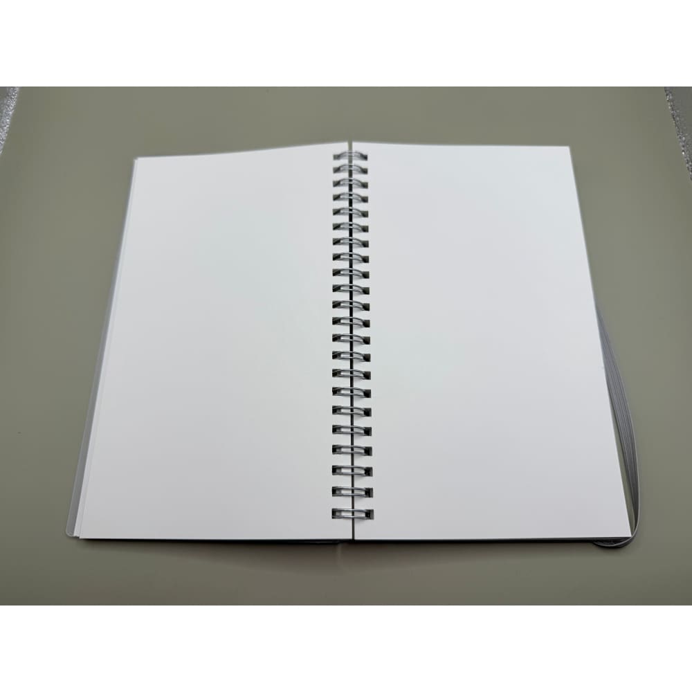Spiral bound unlined notebook with elastic closure - notebooks & notepads stationery