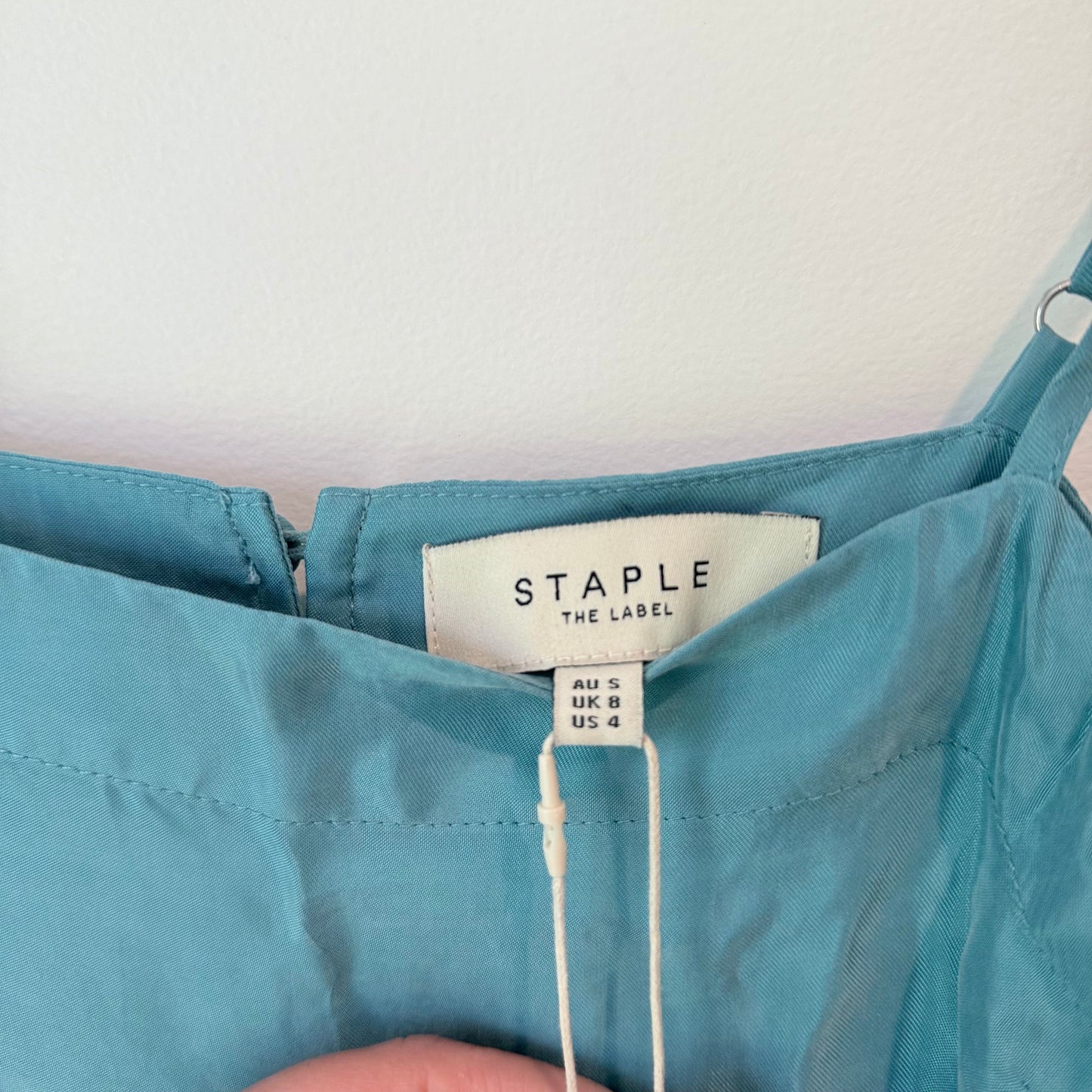 Staple the label size 8 nola duckegg cupro midi slip dress rrp $170.00 - dresses top womenās apparel