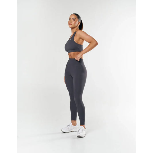 Stax size s blaze crop nandex ™ dark grey - sports bras special categories women’s apparel