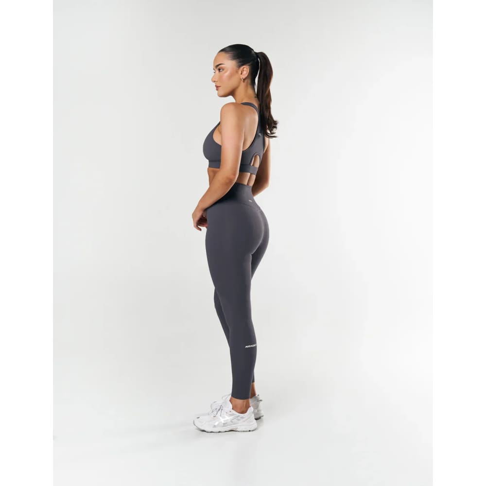 Stax size s blaze crop nandex ™ dark grey - sports bras special categories women’s apparel