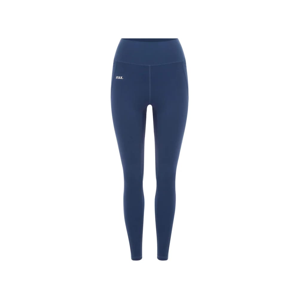 Stax size m phone pocket tights nandex ™ navy - tights bottom women’s apparel