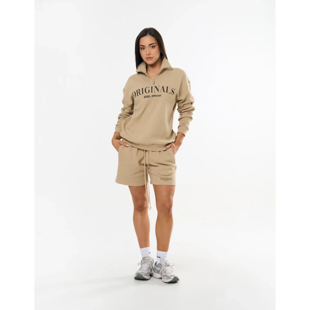 Stax size m originals waffle shorts sand - shorts bottom women’s apparel