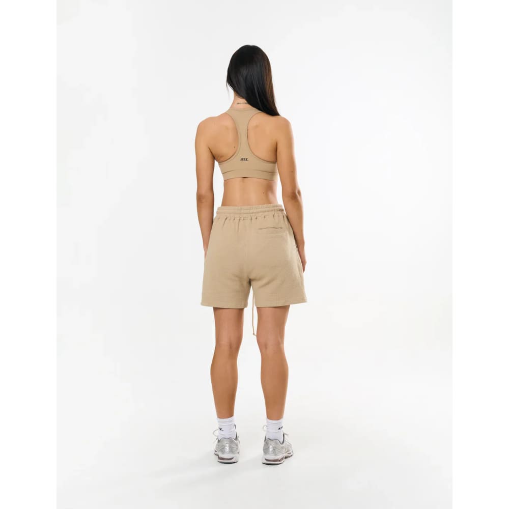 Stax size m originals waffle shorts sand - shorts bottom women’s apparel