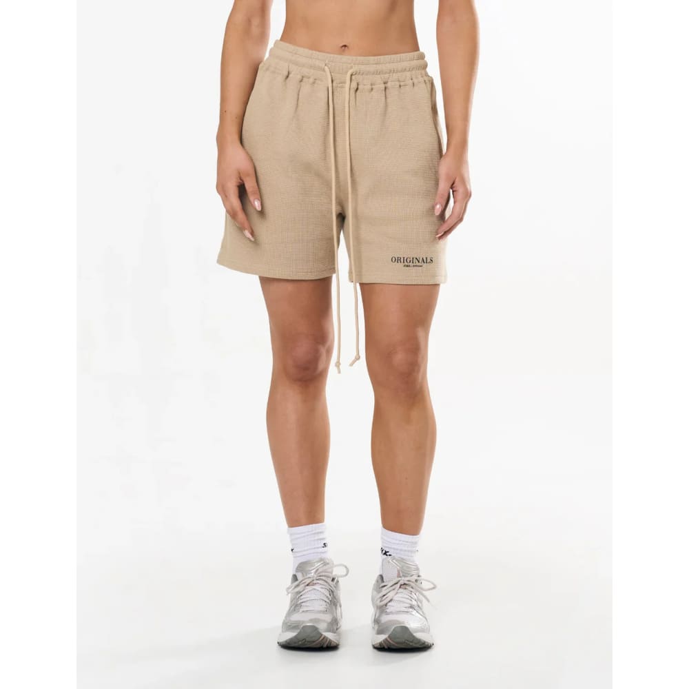 Stax size m originals waffle shorts sand - shorts bottom women’s apparel