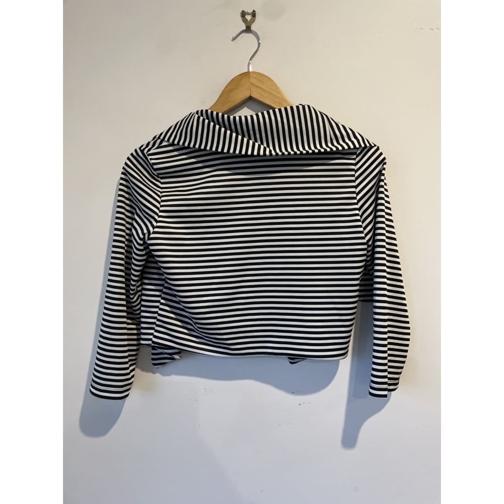 Stax size 8 short length drape front blazer - clothing tops blazer - condition: used - long sleeve women’s apparel
