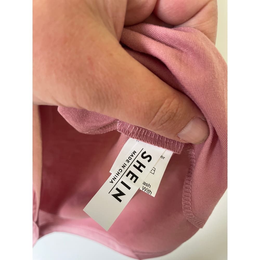 Shein size s stay awakeā graphic tee with sporty trim - clothing tops clothing & fashion - tee - top womenās apparel