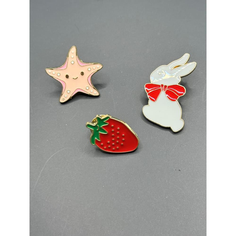 3x enamel pin set - brooches & lapel pins accessories women’s apparel
