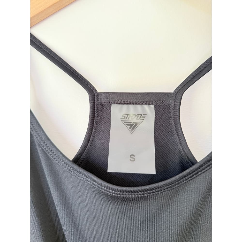 Stryde size s black activewear cropped tank top - tank tops top women’s apparel