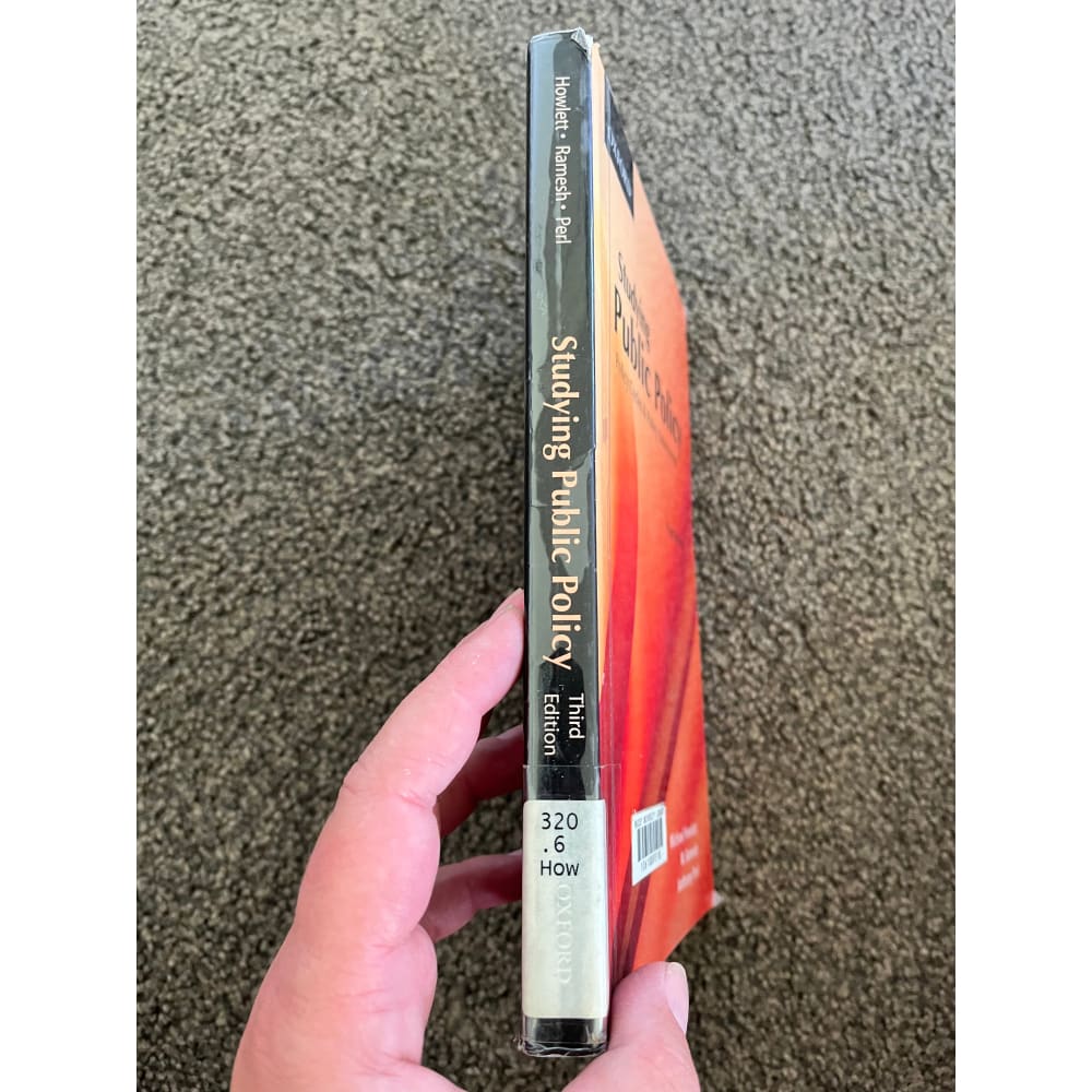 Studying public policy third edition by michael howlett m. Ramesh anthony perl - e-books condition: used printed media