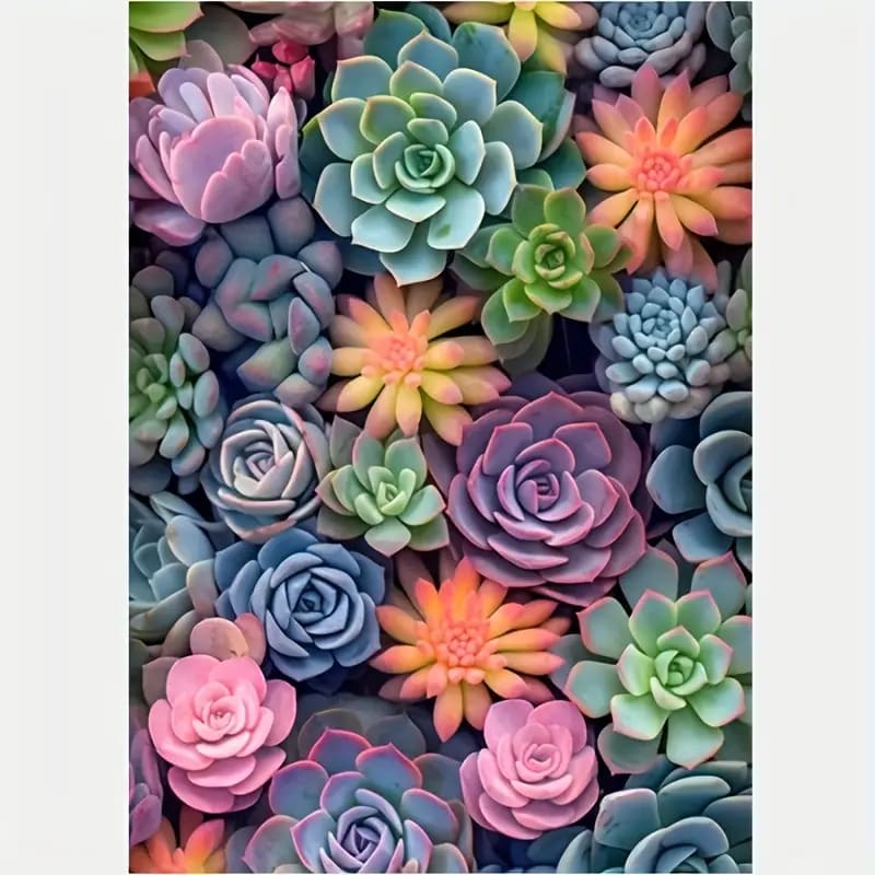 Succulent 30x40cm diamond art kit - mosaic kits crafts