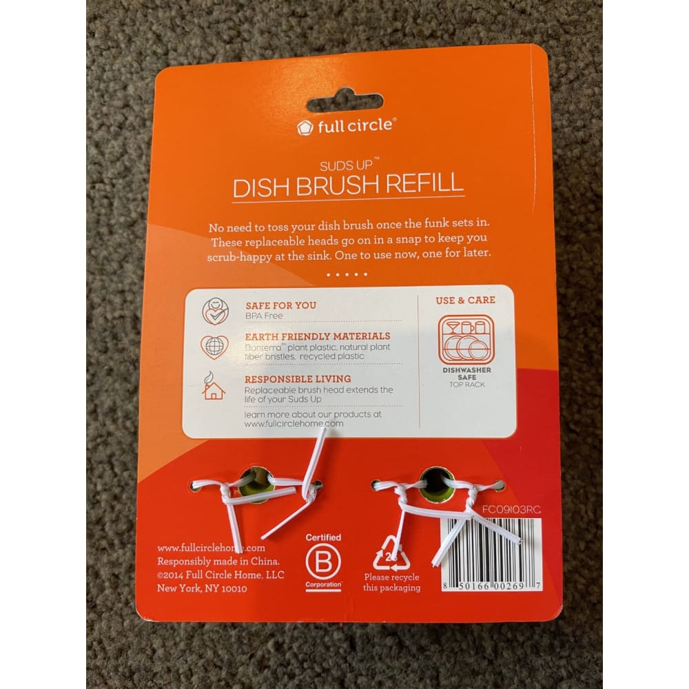 Full circle suds up dish brush refill - scrub brush heads & refills brushes - home & living home&living materials